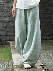 Vintage Loose Ramie Cotton Linen Bloomers Pants