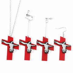 Red Cross Horror Earrings