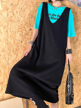 Soild Color Slimming Sleeveless V-Neck Suspender Dress