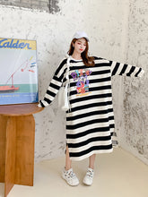 Women Contrast Striped Print Dress