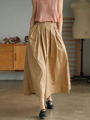Retro Casual Loose Wide Leg Simple Casual Pants