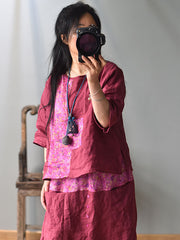 Casual Retro Clash Of Colors T-Shirt