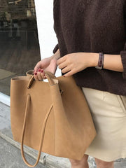 Vintage Simple Abrasive Large Capacity Bag