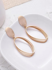 Simple Copper Hollow Earrings