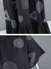 Urban Loose Ruffled Printed Maxi Dress