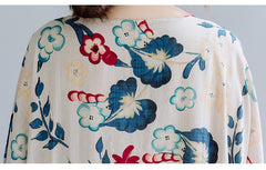 Pastoral Style Floral Loose Long Midi Dress