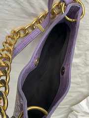 Vintage Crocodile Grain Chain Bag