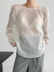 Perspective Straps Sunscreen Casual Shirt