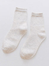 Solid Color Breathable Cotton Socks