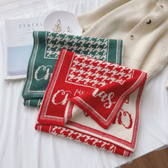 Double Colour Double Plaid Christmas Scarf