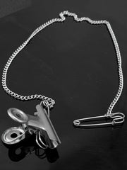 Metal Clip Punk Hip Hop Waist Chain Brooch Accessories