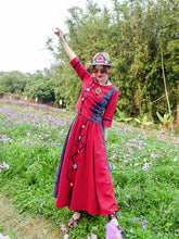 Ethnic Embroidered Shirt With Elastic Waist Tassel Skirt Suit