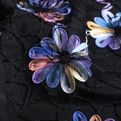 Women Stitching Mesh Long Sleeve Dress