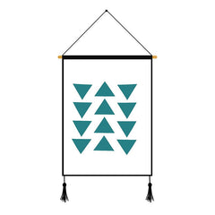 Blue Triangle Printed Wall Hanging Decoration