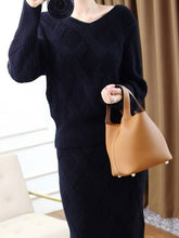 Women Thick V-Neck Casual Dress