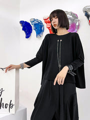 Round Neck Solid Color T-Shirt Tops