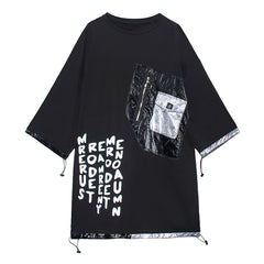 Women Loose Letter Print Long Sleeve Dress