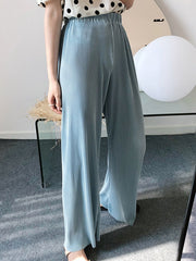 Original Solid Empire Pleats Capri-Pants