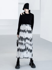 Women Printed High Waist Loose Casual Skirt