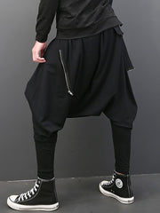 Original Elasticity Zipper Pants Bottoms