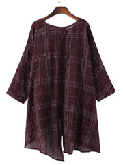 Loose Simple Style Irregular Designed Batwing Blouses