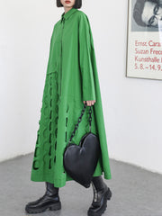 Street Style Loose Casual Broken Design Maxi Dress