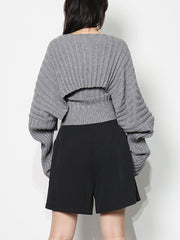 Chain Sling Vest Solid Color Knit Two Piece Set