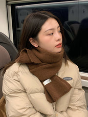 Solid Color Knitted Scarf
