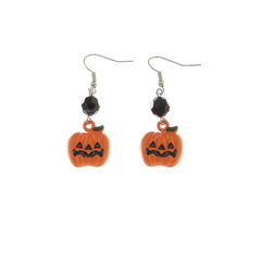 Funny Face Pumpkin Earrings