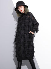 Plus Size Fuzzy Loose Midi Dresses