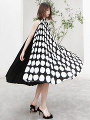 Chiffon Split-joint Polka-Dot Short Dress