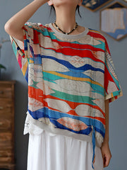 Round Neck Printed Half Sleeves T-Shirt
