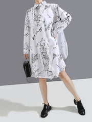 Women Back Split Chiffon Skirt Loose Dress