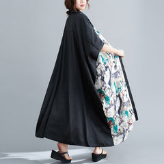 Loose Printed Split-Joint Maxi Dress