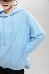 Women Stitching Hooded Long Sleeve Sweatshirt