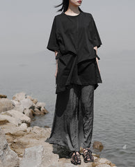 Women Solid Color Round Neck Casual Short Sleeve T-Shirt