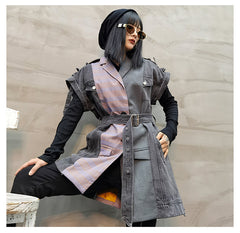 Women Color Block Sleeveless Waist Coat