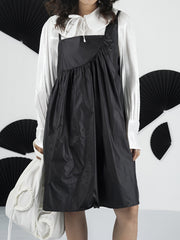 Stitching Solid Color Slim Sling Dress