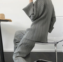 Trendy Pleated Stretch Blouses T-Shirts Top