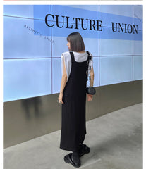 Summer Loose Solid Straight Vest Dress