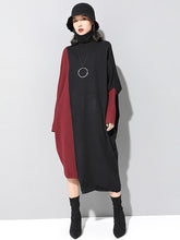 Casual Fashion Loose Stitching Dress