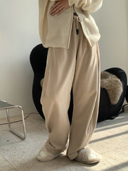 Simple Rope Loose Casual Pants