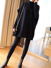 Casual Short Batwing Sleeve Midi Knitting Midi Dress