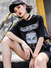 Loose Printed Couple T-Shirt