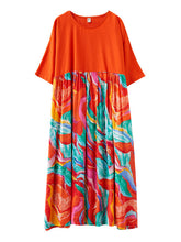 Original Printed Round-Neck Dress