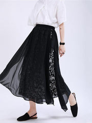 Loose Split-Joint Cropped False-Two Culotte