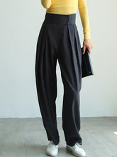 Loose Wide-Leg High-Waist Suit Pants