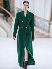 Casual Solid Color Long Button Coat