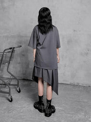 Original Solid Irregularity T-Shirts Tops