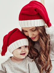 Parent-Child Knitted Classic Christmas Hat